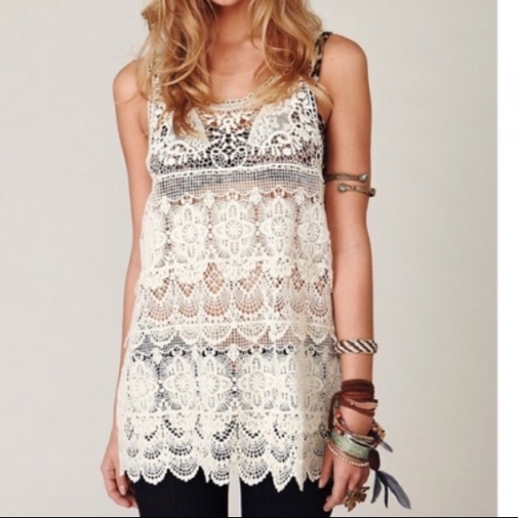 Free People Tops - Intimately Free People Crochet Tunic